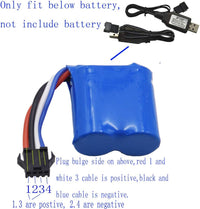 Blomiky 2-pack 7.4V USB RC boat battery charger cables with SM-4P 4-pin plug - view 3