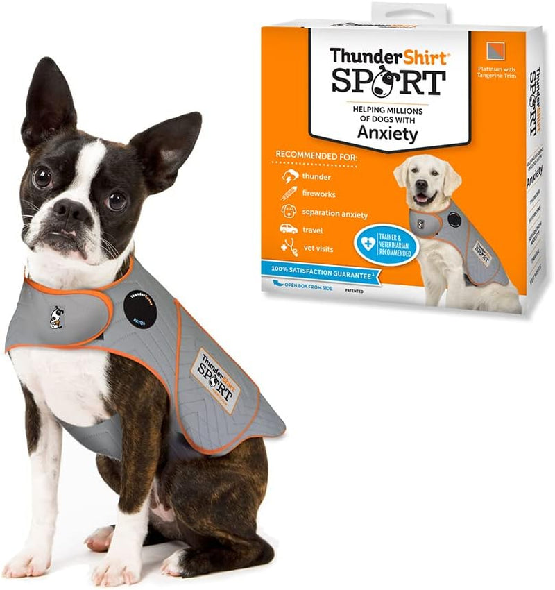 ThunderShirt for Dogs Calming Anxiety Vest, Platinum Sport - X-Small / Platinum