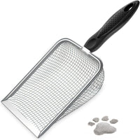 Cat Litter Scoop, Sturdy Litter Cleaner Corner Shovel - 1 pcs / Black