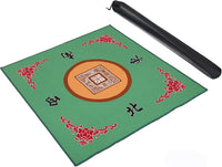 Mahjong Mat with 3 Dice & Carrying Bag - Green