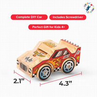 Little Jupiter DIY Wooden Kits w/Stickers, Kids Building Kit - Race Car & Monster Truck #1 - image 2