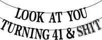 Black Glitter Look at You Turning 25 & Sh*t Banner - 41