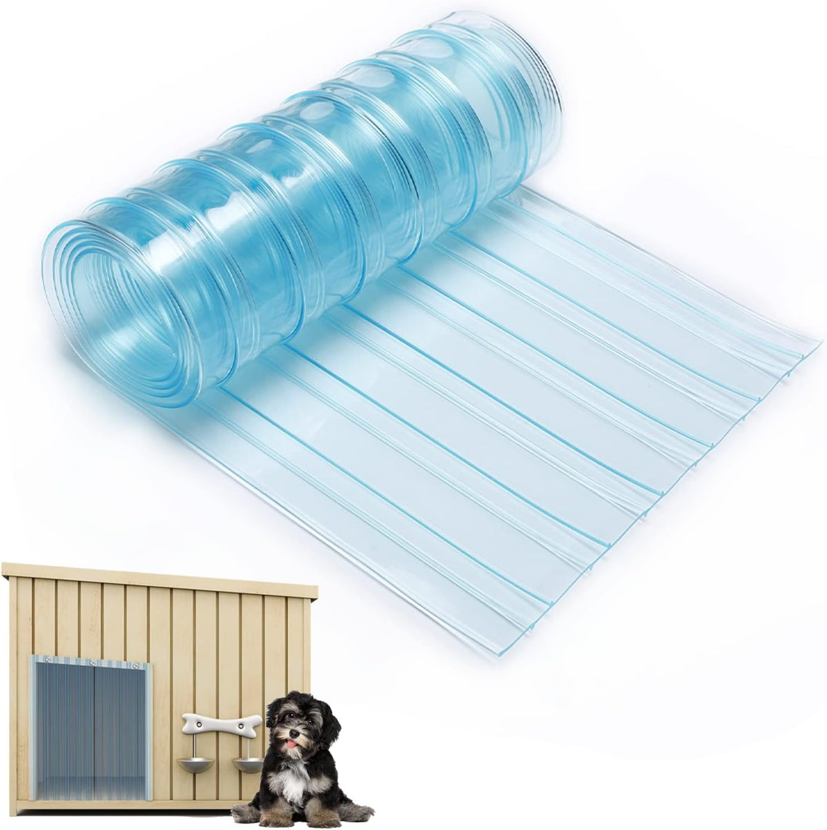 MEWTOGO 13.7in x 4.9ft Door Replacement Flaps for Dog House – Essentials for Dogs - 13.7 in x 4.9 ft