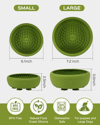 Dog Lick Bowl for Dogs S, Lick Mat, Dog Slow Feeder – Essentials for Dogs - Large / GREEN - image 3