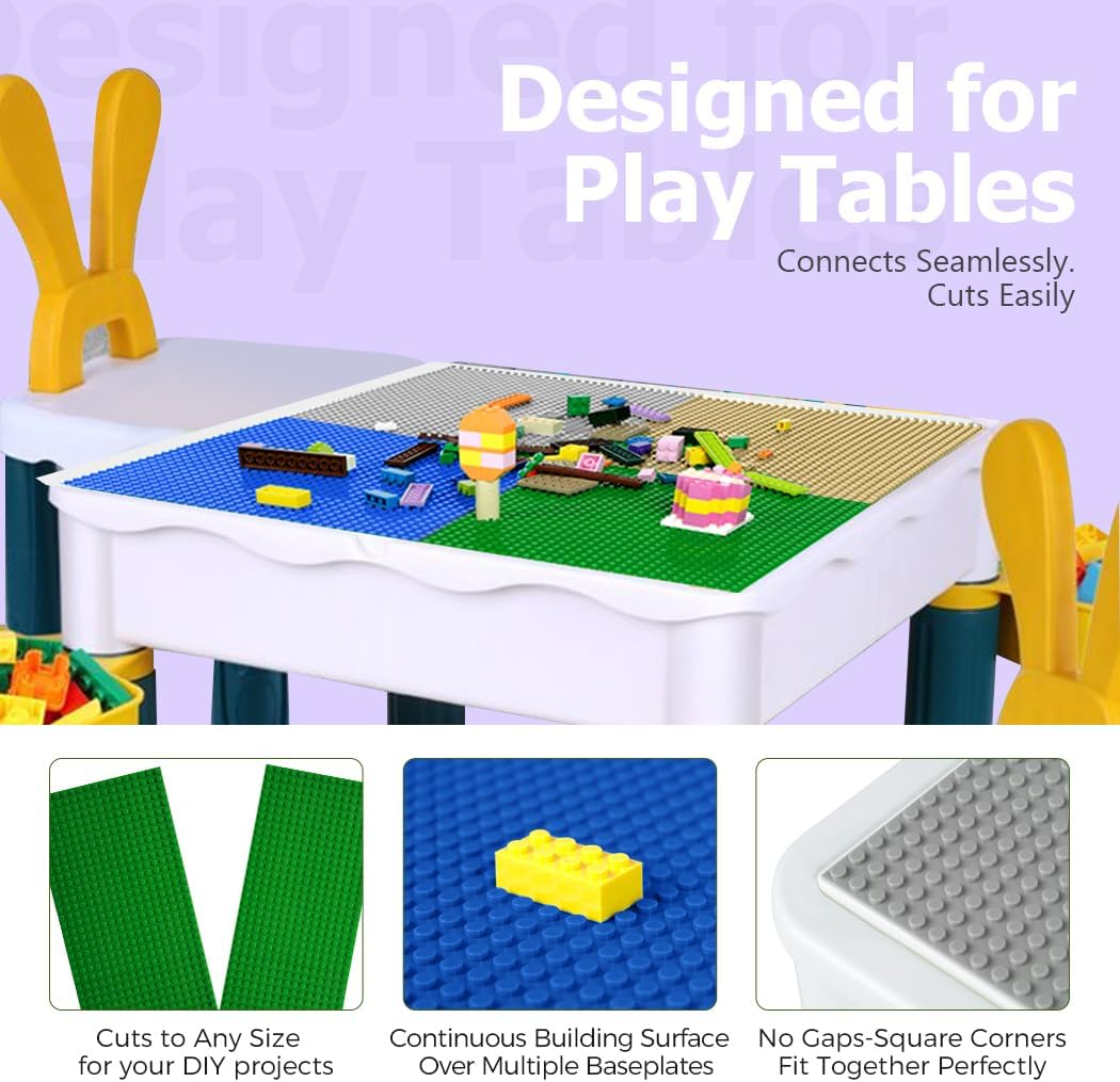 Etarnfly multicolored building baseplates, 10 x 10 inch, 8 pack - view 13