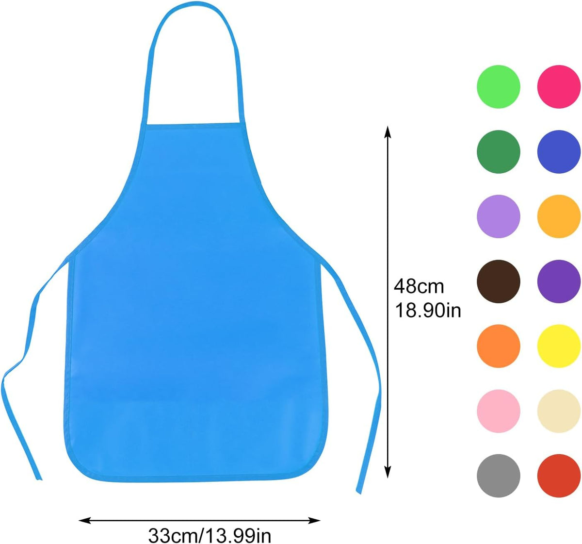 PLULON 8 Pcs Colorful Apron Kids Aprons for Painting Cooking Art Smock – Fun for Kids & Family - Multicolor / 20 - image 2