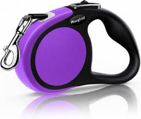 Heavy Duty Retractable Dog Leash-16ft Strong & Durable Walking Leash - Purple / Small/Medium