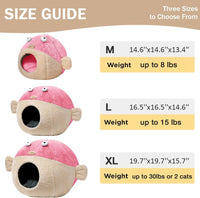 Cat Beds for Indoor Cats-Cat Bed Cave - XL 19.7'' / Pink - image 2