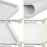 Pet Placemat for Dog and Cat - 18"L x 12"W / White - image 4