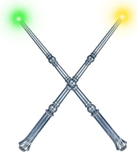 Light Up Magic Wizard Wand with Sounds & 4 Color Lights Illuminating - Silver