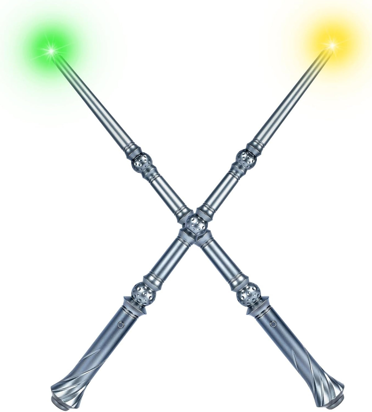 Light Up Magic Wizard Wand with Sounds & 4 Color Lights Illuminating - Silver