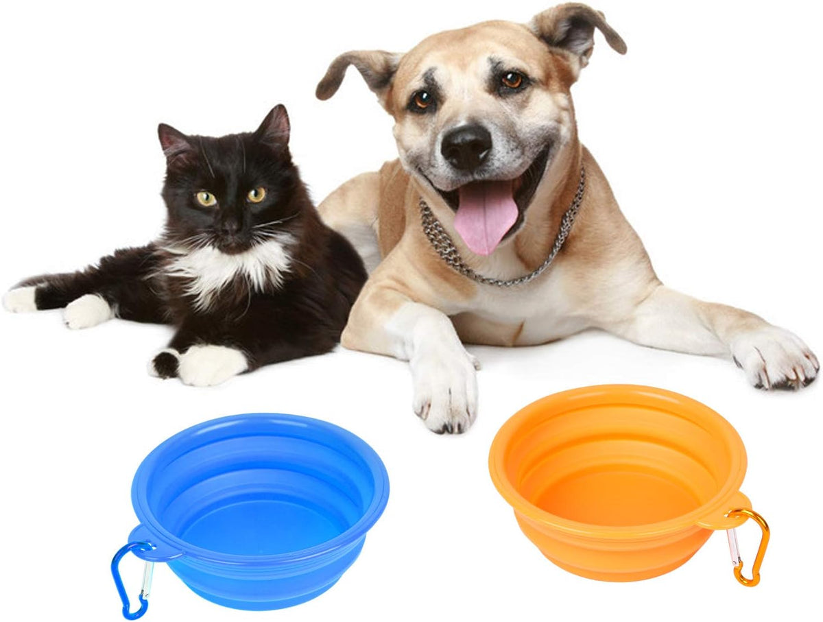 PROLOSO 9 Pcs Collapsible Dog Bowl Foldable Expandable Silicone Cup - image 3