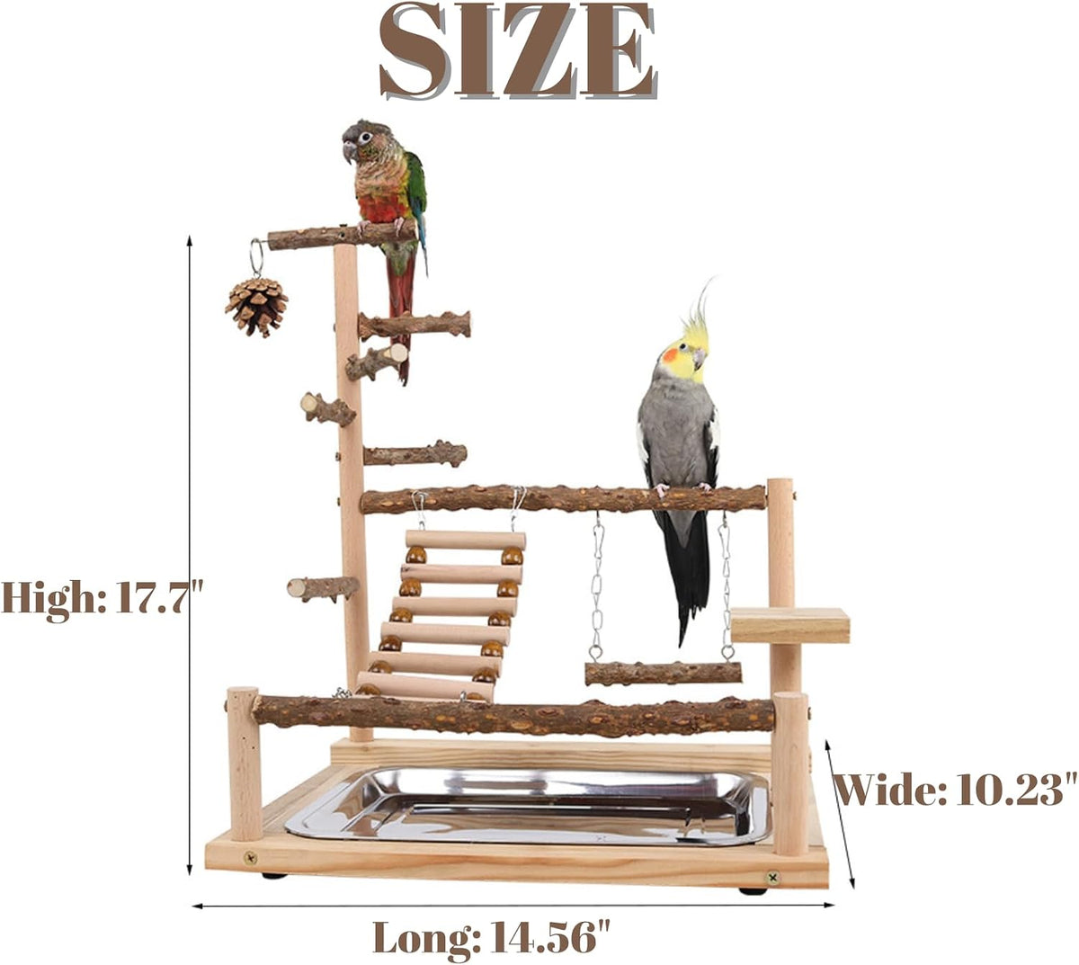Bird Playground with Feeder Cups - image 2