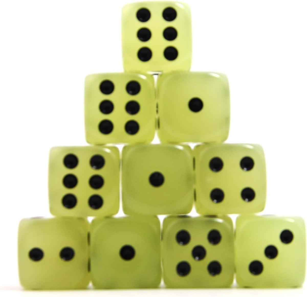 Smartdealspro 10-Pack D6 Six Sided Glow in The Dark Dice Die for DND - 16mm(10pcs) - image 3