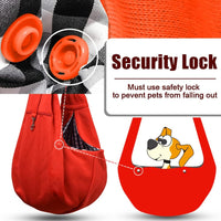 Tomkas Small Dog Sling Carrier, Classic Pocket & Classic Strap - Red / M - Zip pocket & Adjust Strap - image 4