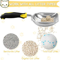 Showvigor Cat Litter Scoop, Metal Cat Scooper - Yellow - image 3