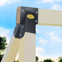 BETOOLL A-Frame 2 Brackets Swing Set Bracket with Mounting Hardware – Fun for Kids & Family - End Brackets(1Pcs-Black) - image 4