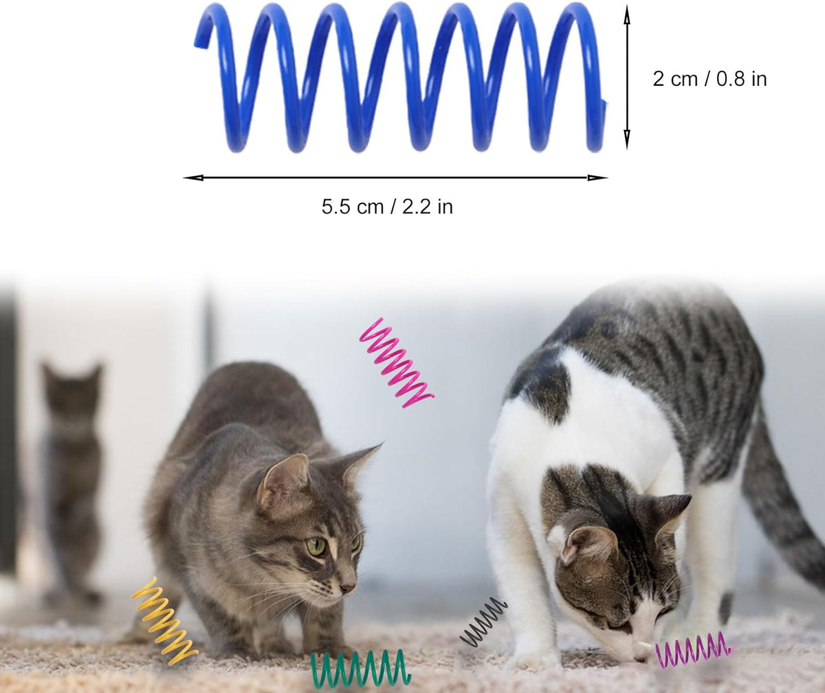 12PCS 12Colors Cat Spring Toys for Indoor Cats – Essentials for Cats - 24psc 12color - image 2