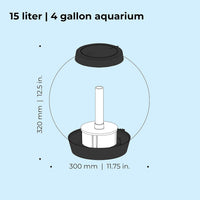 biOrb Classic 15 Acrylic 4-Gallon Aquarium with White LED Lights - LED Lighting / Black / 4 Gallon - image 4