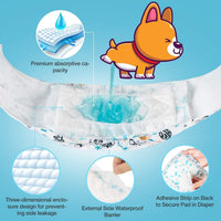 Disposable Dog Diaper Booster Pads XS - Bones / S - (100 Count) - image 2