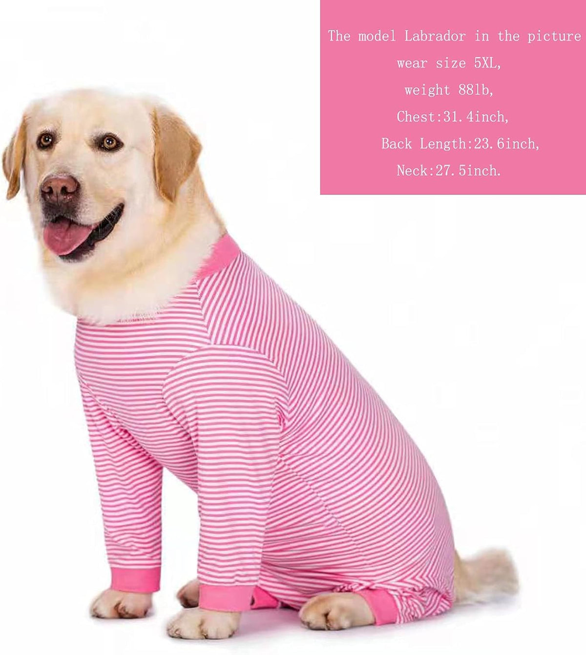 Yeapeeto cotton spandex dog onesie recovery suit with legs - view 4