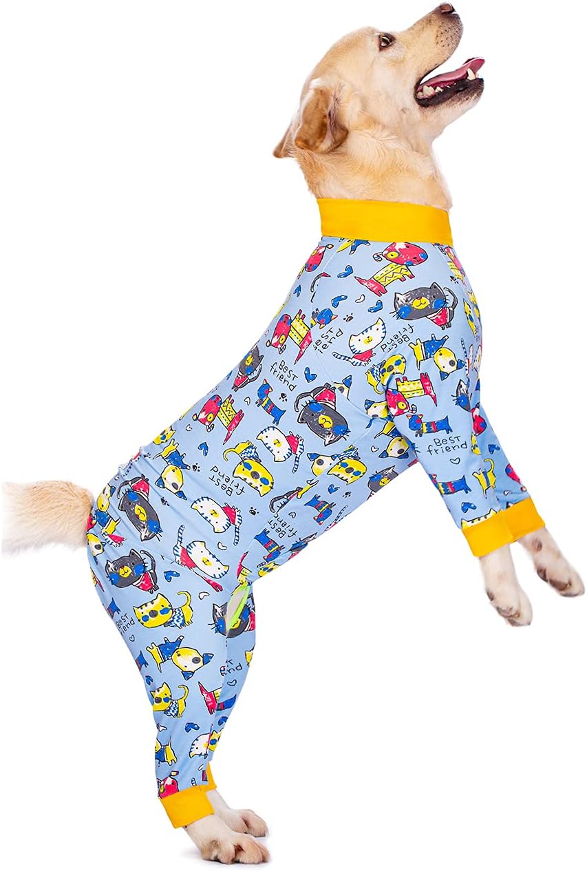 Miaododo cotton dog surgery recovery suit with long sleeves and high collar - view 4