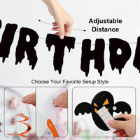 Halloween Birthday Banner - Black & Orange / Halloween - image 3