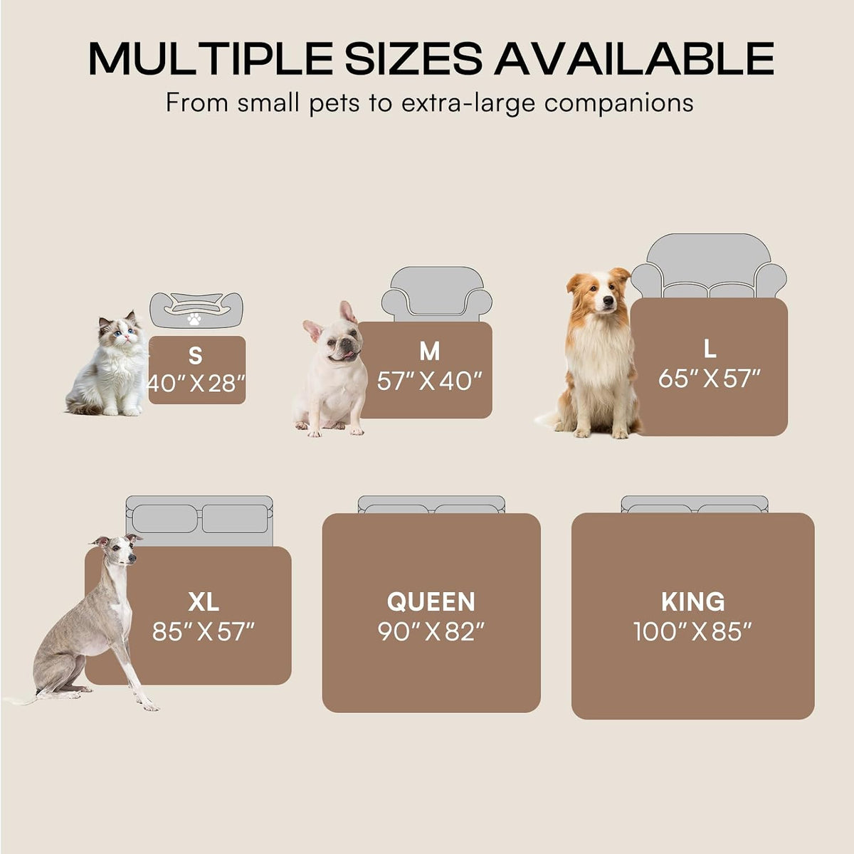 Luciphia Waterproof Dog Blanket - Khaki / S (40" x28") - image 4