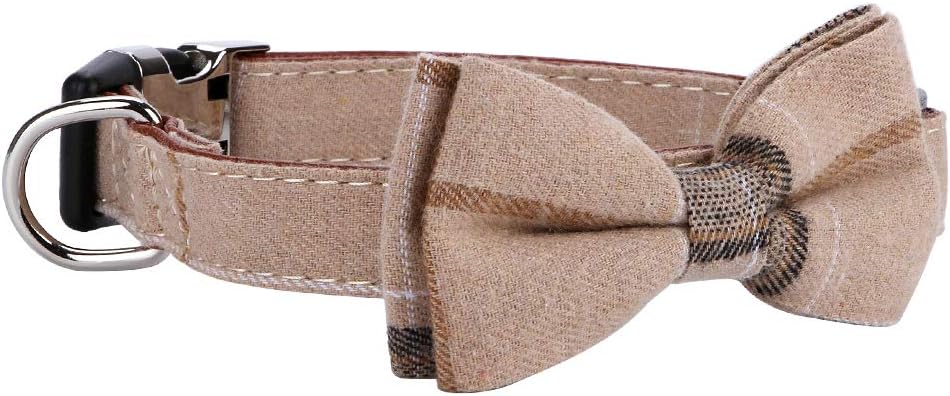 Faleela Soft &Comfy Bowtie Dog Collar - Medium (Pack of 1) / Brown - image 3