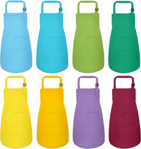 IAGBIBUI 12 pack of black kids aprons with two front pockets - view 6