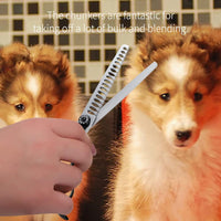 7.0'' Professional Dog Grooming Scissors Set with Black Non-Slip - Chunker Shear / 7.0'' - image 2