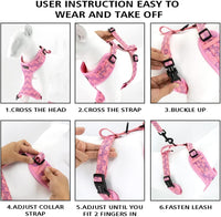 Dog Cat Harness and Leash Set - Dinosaur / M (Neck 13.4"-16.5"; Chest 17.7"-23") - image 4