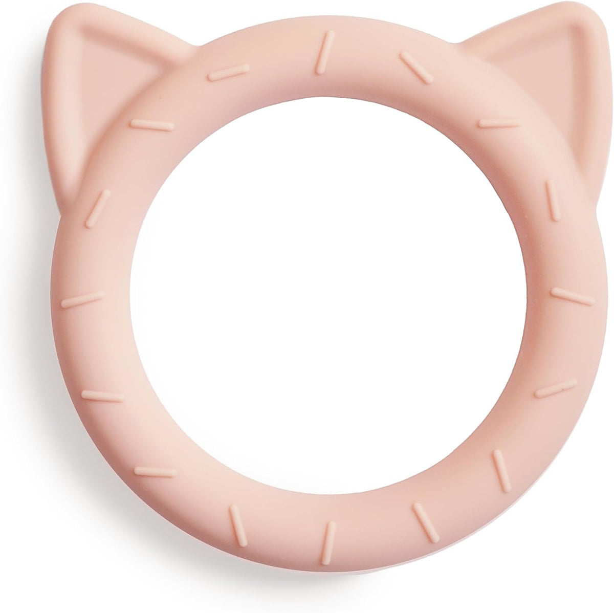 mushie Silicone Baby Teether Toy - Cat (Blush)