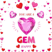 Niceup acrylic heart gems, 30 chunky 3D heart-shaped diamond gemstones for kids - view 13