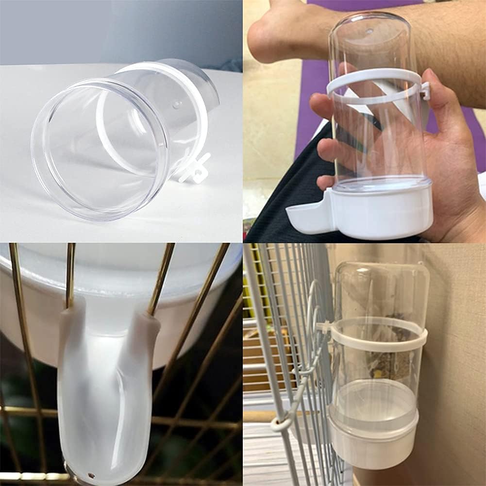 Pet Bird Water Feeder, 13.5 Oz Parrot Water Dispenser, Bird Cage Suspended Automatic Water - 1PCS - image 4