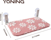 Cute Cat Window Perch, Foldable Cat Window Hammock, Purple – Essentials for Cats - Large (no mesh cover) / Pink Flower - image 3
