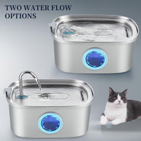 Stainless Steel Cat Water Fountain - 3.2L Fountain+3 Filters + 1 Sponge - image 3