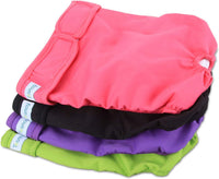 Teamoy Female Dog Diapers, Washable Doggie Period Diaper - XL (Pack of 4) / Black+ Purple+ Green+ Rose Red (4pcs)