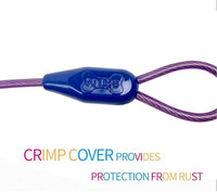 Petest 25ft Tie-Out Cable with Crimp Cover & Buffer Spring for Large Dogs Up to 90 Pounds