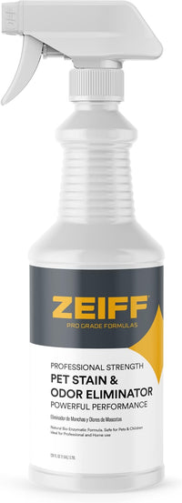 Pet Stain and Odor Remover - Pet Odor Eliminator for Home and Professional Use - Pet Urine Enzyme Cleaner to Break Up Tough Stains - Carpet Stain Remover for Dog Urine and Cat Pee, Feces, Fluids