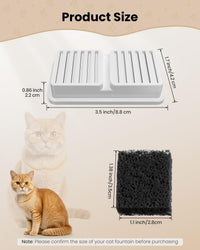 Replacement Filter for BalimoPet Cat Water Fountain - 6 Filters & 6 Sponges - image 3