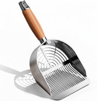 DHXYZZB Cat Litter Scoop 304 Stainless Steel Litter Shovel - Silver / Long-slot