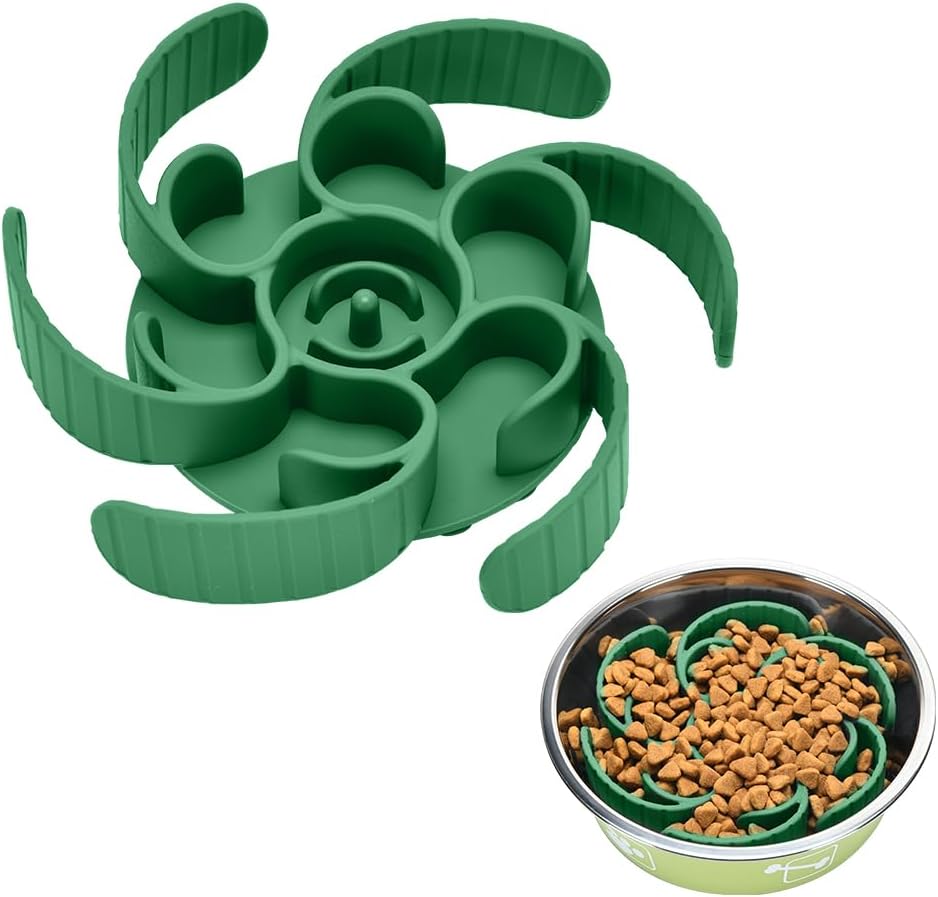 Slow Feeder Dog Bowls Insert - Green