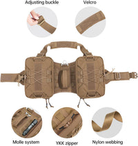 EXCELLENT ELITE SPANKER Nylon Dog Backpack with 2 Side Pockets - Coyote Brown / 9.1"L x 6.7"W x 2.0"H - image 3