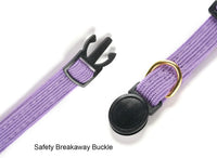 Breakaway Cat Collar with Bow Tie and Bell Adjustable Soft Corduroy - Small: Neck 7.5" - 11.0" / Purple - image 4