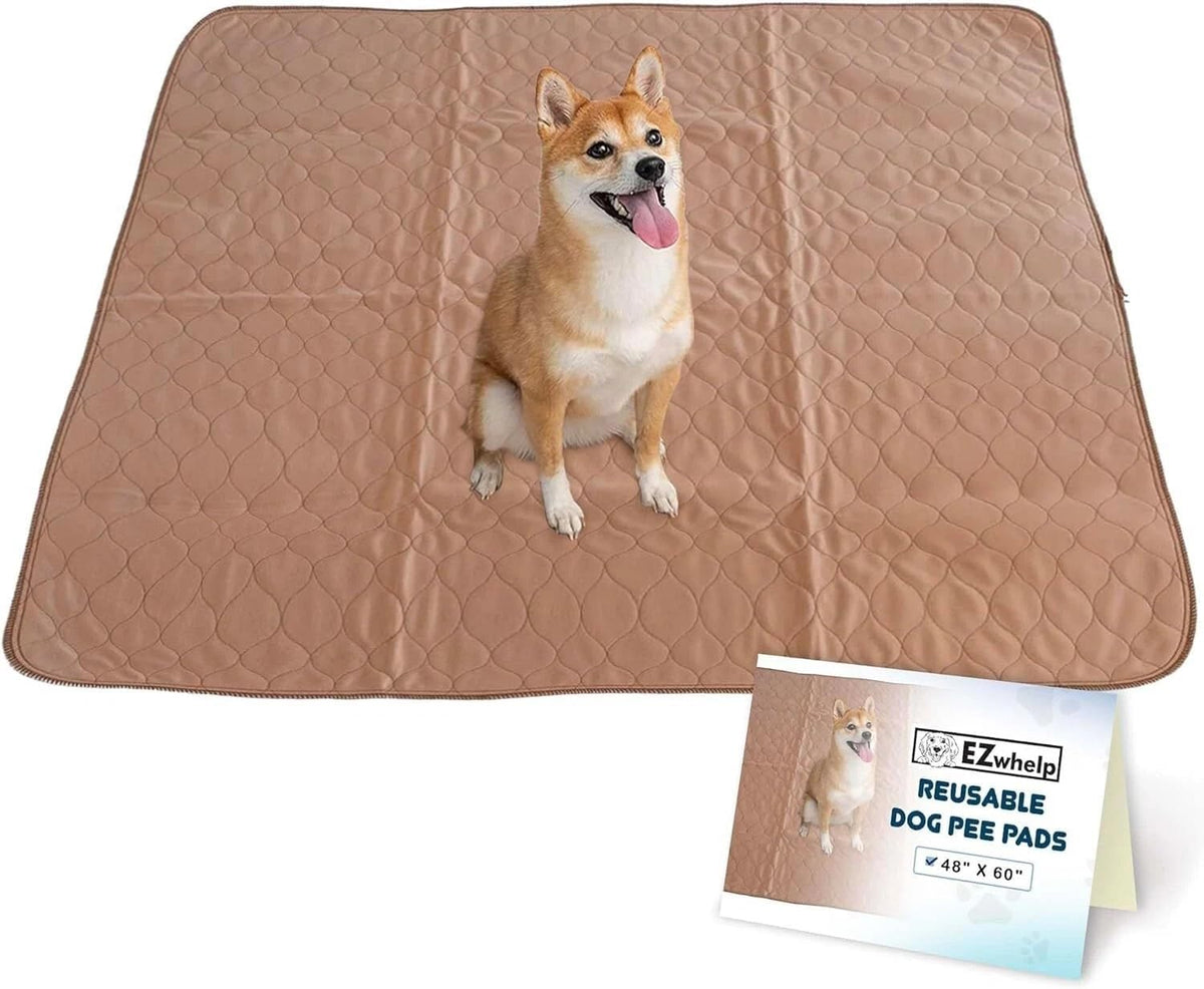 Washable Dog Training Pads, Reusable Waterproof Whelping - 48x60 Inch (Pack of 1, Rounded Corners)