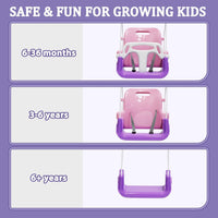 JWPEHOE foldable toddler swing with soft cushion and metal frame - view 14