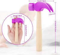 Fowecelt Wooden Hammer Toys Simulation Hammers Maintenance Tools - Purple - image 2