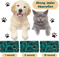 Dog Food Mats for Floors Waterproof - Green / 32"L x 24"W - image 2