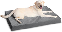Orthopedic XL Dog Beds Large Sized with Washable Cover, 41x27 - 47.0"L x 29.0"W x 4.0"Th / Dark Gray